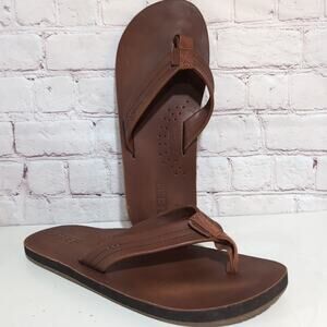 REEF Draftsmen Leather Sandal with Bottle Opener Men’s Size 9 Brown